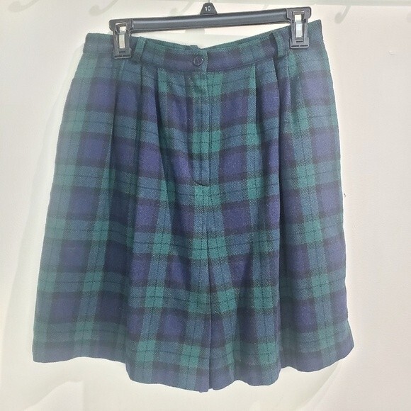 Savannah plaid culottes wool blend shorts size 30 vintage - Picture 1 of 5